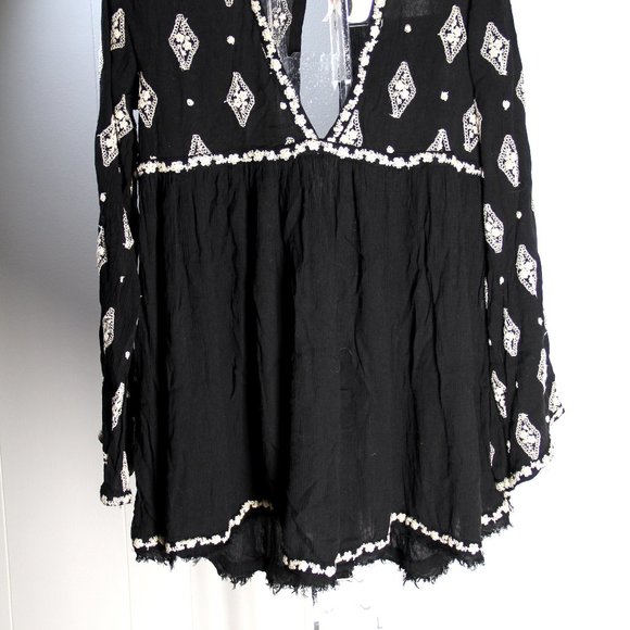 FREE PEOPLE EMBROIDERED TUNIC TOP - Picture 3 of 14